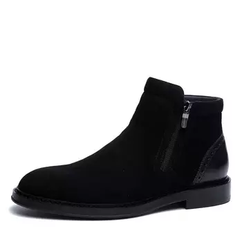 Черные ботинки из натурального велюра