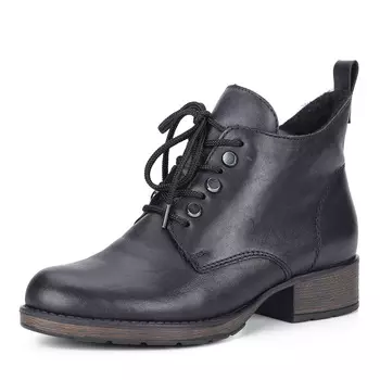 Черные ботинки на шнуровке из экокожи