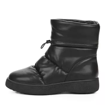 Черные дутики из кожи