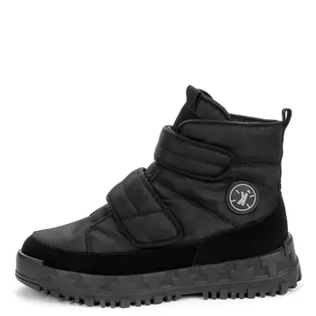 Черные дутики из текстиля и экокожи