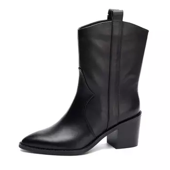 Черные казаки из гладкой кожи