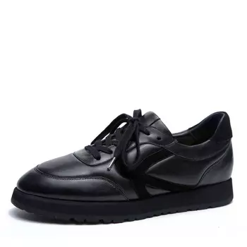 Черные кеды из гладкой кожи