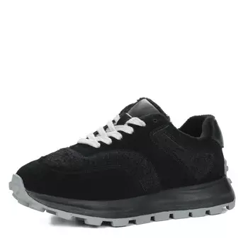 Черные кроссовки из гидрофобного велюра и текстиля