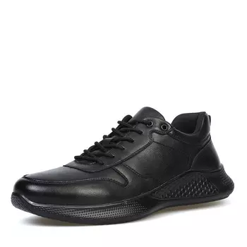 Черные кроссовки из кожи