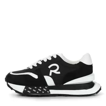 Черные кроссовки из велюра и текстиля