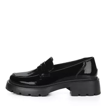 Черные лоферы из гладкой кожи