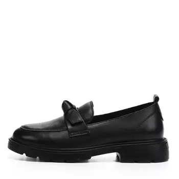 Черные лоферы из гладкой кожи