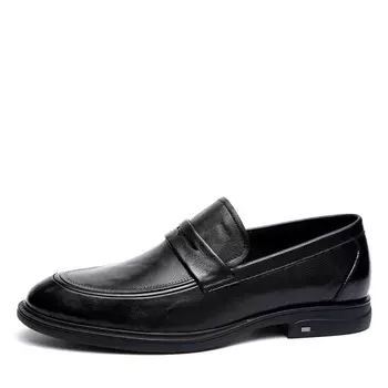 Черные лоферы из гладкой кожи
