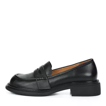 Черные лоферы из гладкой кожи