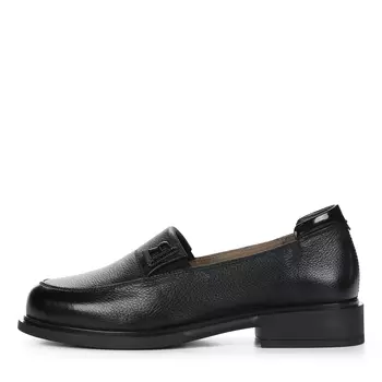 Черные лоферы из гладкой кожи