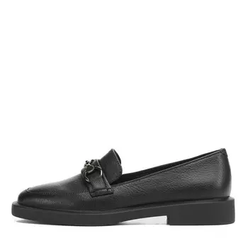 Черные лоферы из гладкой кожи
