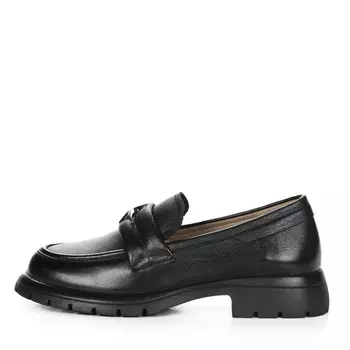 Черные лоферы из гладкой кожи