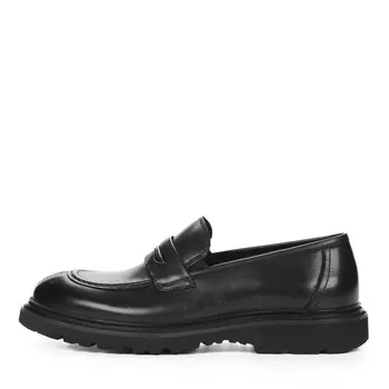 Черные лоферы из гладкой кожи