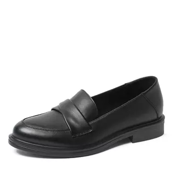 Черные лоферы из гладкой кожи