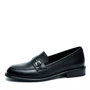 Черные лоферы из гладкой кожи