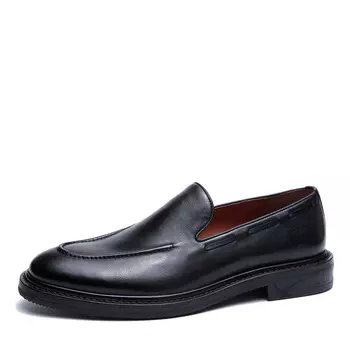 Черные лоферы из гладкой кожи