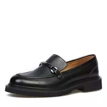 Черные лоферы из гладкой кожи