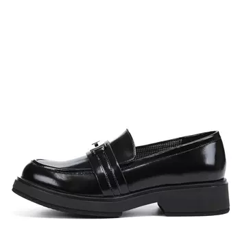 Черные лоферы из кожи