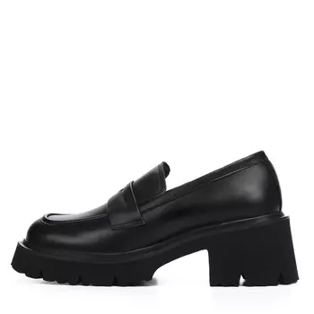 Черные лоферы из кожи