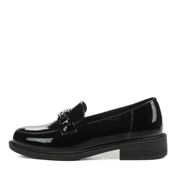 Черные лоферы из кожи