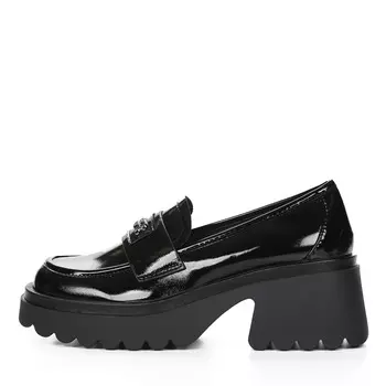 Черные лоферы из кожи