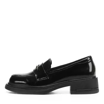 Черные лоферы из кожи