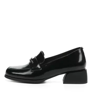 Черные лоферы из кожи