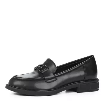 Черные лоферы из кожи