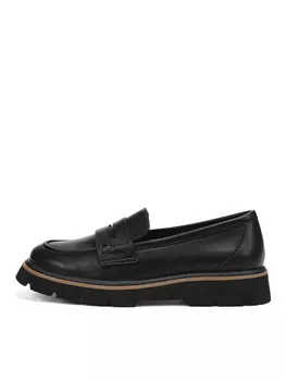 Черные лоферы из кожи