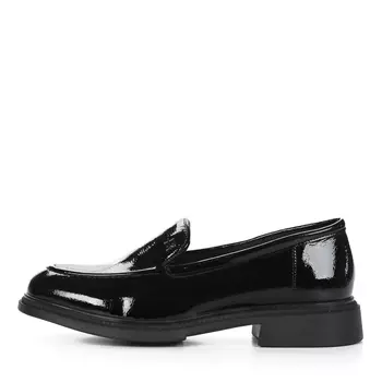 Черные лоферы из лаковой кожи