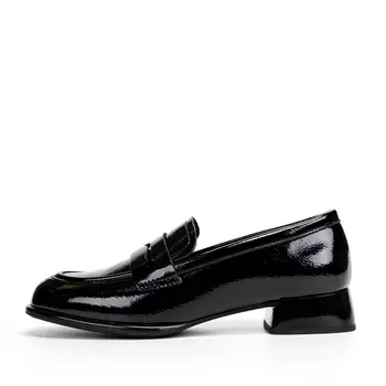 Черные лоферы из лаковой кожи