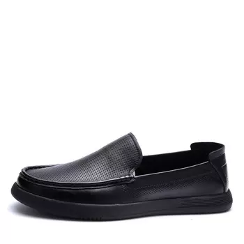 Черные мокасины из гладкой кожи