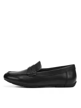 Черные мокасины из гладкой кожи