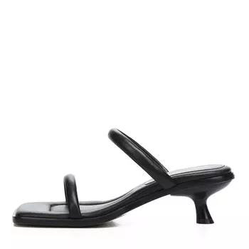 Черные мюли из гладкой кожи