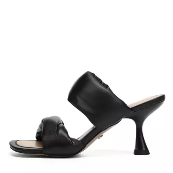 Черные мюли из гладкой кожи