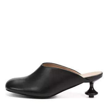 Черные мюли из гладкой кожи