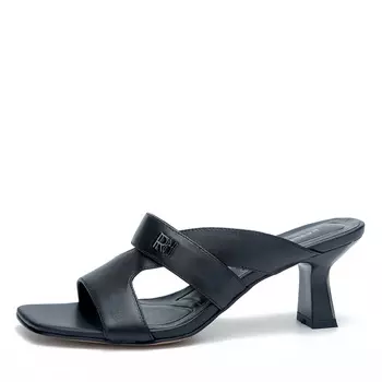 Черные мюли из гладкой кожи