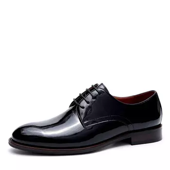 Черные полуботинки дерби из лаковой кожи