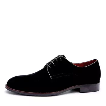 Черные полуботинки дерби из натурального велюра