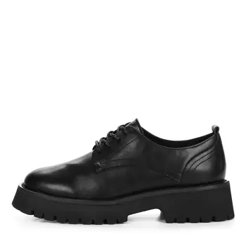 Черные полуботинки из гладкой кожи