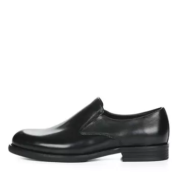 Черные полуботинки из гладкой кожи