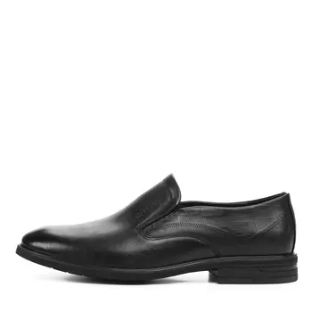 Черные полуботинки из гладкой кожи