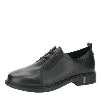 Черные полуботинки из гладкой кожи