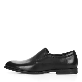 Черные полуботинки из гладкой кожи без шнурков