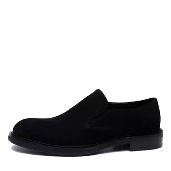 Черные полуботинки из натурального велюра