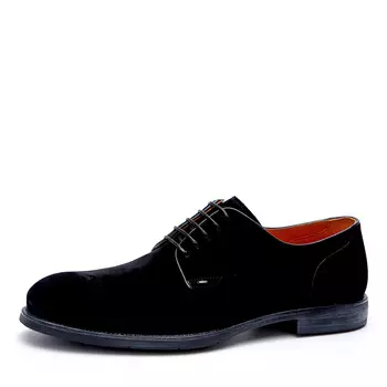 Черные полуботинки из натурального велюра