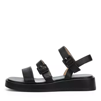 Черные сандалии из гладкой кожи