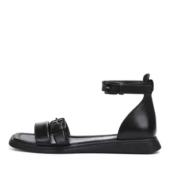 Черные сандалии из гладкой кожи