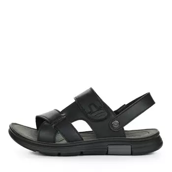 Черные сандалии из гладкой кожи