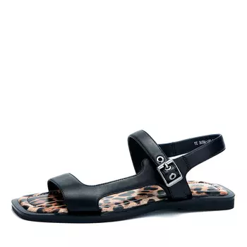 Черные сандалии из гладкой кожи